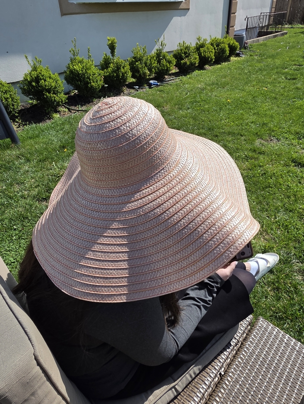 Lola Hats Wide-Brim Straw Sun Hat - Blush Pink And Orange